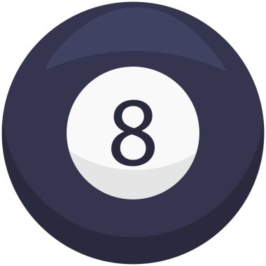 Beyaz arkaplanda sekiz bilardo topu