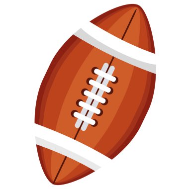 Beyaz arka planda Amerikan futbolu