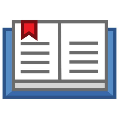 Kitabı düz dizayn tarzında aç