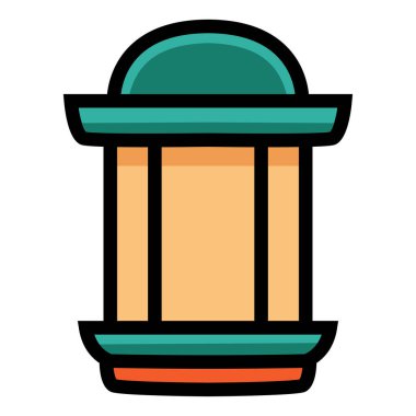 Beyaz arkaplanda İslami fener