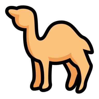 Beyaz arka plan üzerinde deve simgesi