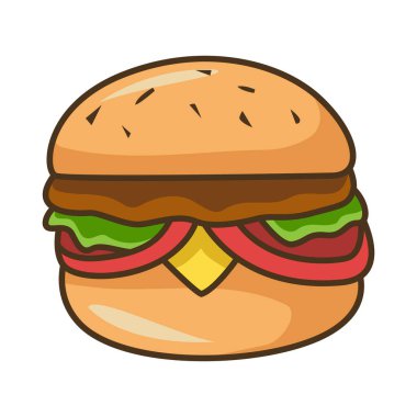 Hamburger beyaz arkaplanda izole