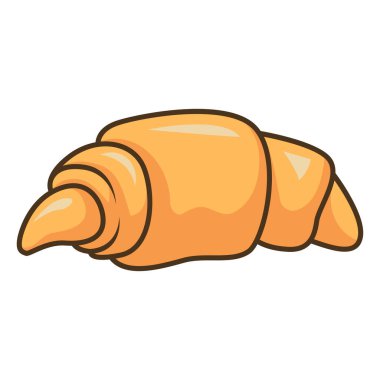 Beyaz arka planda kruvasan pastası