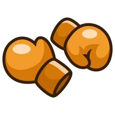 Beyaz arkaplanda Sarı Boks Eldiveni