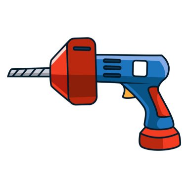 Beyaz arkaplanda elektrikli matkap