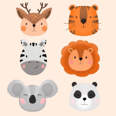   Kartpostal hayvanları kart arka planı 