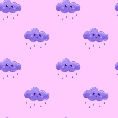 Kusursuz desenli bulut yazdırma kağıdı  