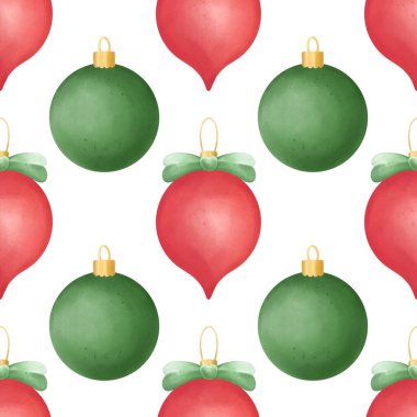 Sulu Boya Noel seamless modeli