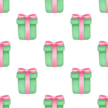 Noel ağacı kutularıyla kusursuz bir desen..