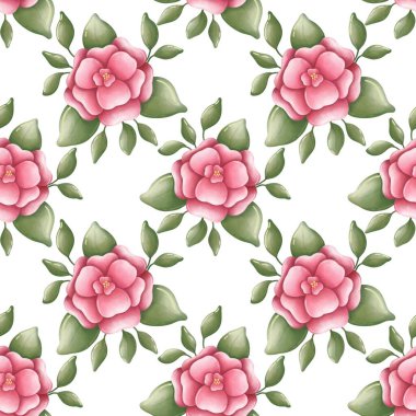 Kartpostallar için güzel çiçek süslemelerinin kusursuz desenleri.