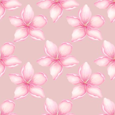 Suluboya çiçekli kusursuz desen.