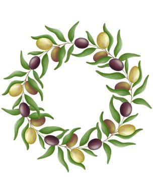 suluboya zeytin dalı yeşil zeytin ile