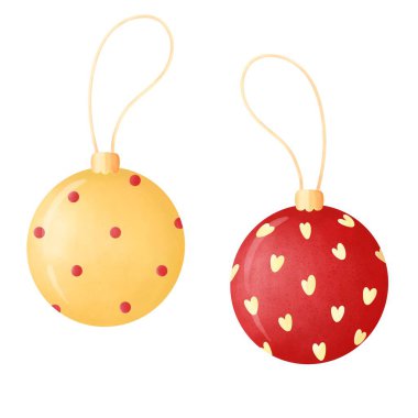 Çocuklar için Noel oyuncakları. Beyaz bir arka planda izole edilmiş. vektör illüstrasyonu.