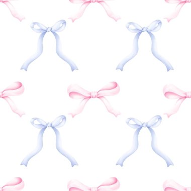 Tatlı pastel kurdele, suluboya desenli. Doğum günü için şirin bir aksesuar, bebek odası süslemeleri. Beyaz arka planda izole edilmiş..