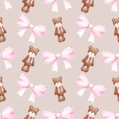 Şirin suluboya fiyonklu kusursuz desen