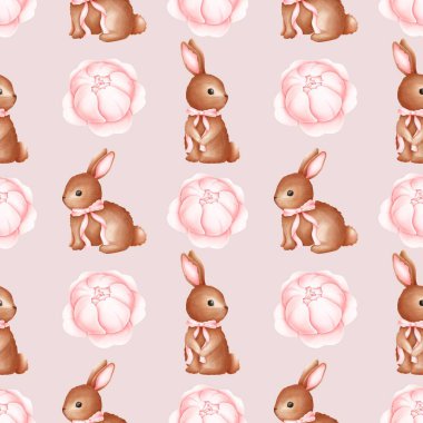 suluboya çiçekli şakayıklar ve dikişsiz tavşanlar.