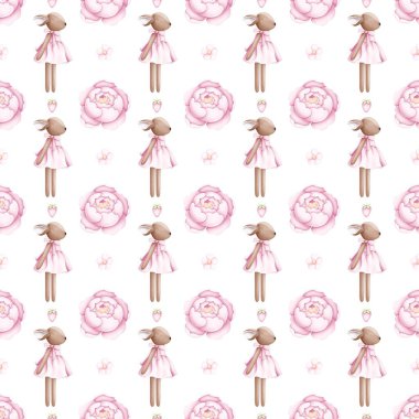  Coquette Geyik desenleri, Estetik Kız Geyik Dijital İndirmesi, Suluboya Geyik Tekrarlama Modeli, Defter