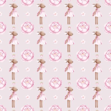  Coquette Geyik desenleri, Estetik Kız Geyik Dijital İndirmesi, Suluboya Geyik Tekrarlama Modeli, Defter