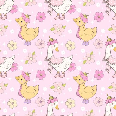  Klasik Cottagecore Ördeği ve Çiçeklerle Kusursuz Kaz Ördeği