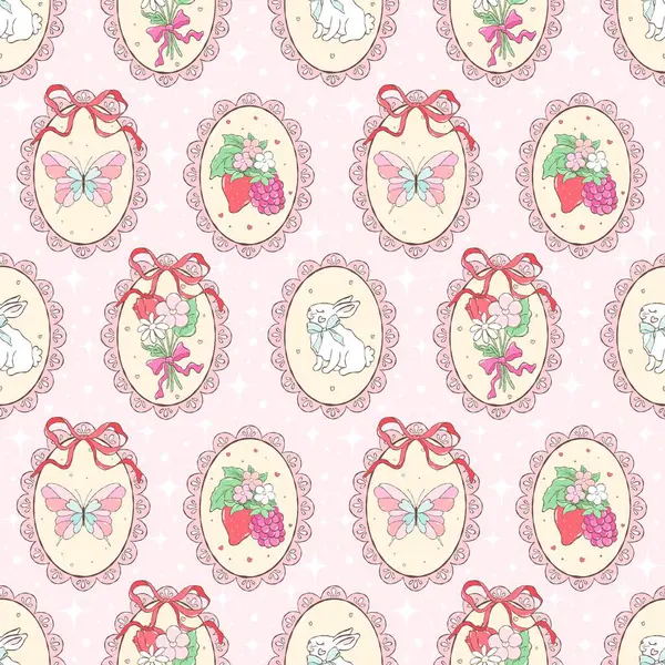 Klasik Paskalya Şablonu. Coquette Lace Kare Şablonu. Romantik Bahar Oval Çerçeveleri