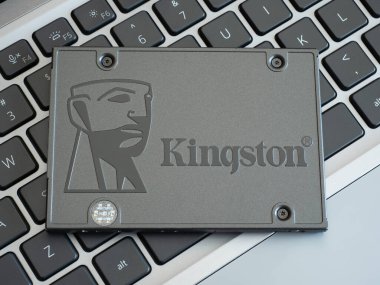 Galati, Romania - December 29, 2022: Presenting the new Kingston A400 SATA III, 2.5 inch SSD to the market
