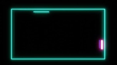 Siyah arkaplan üzerine çerçeve üzerinde canlandırma ile 3B çerçeve, video düzenleme için ideal