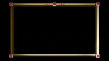 Siyah arkaplan üzerine çerçeve üzerinde canlandırma ile 3B çerçeve, video düzenleme için ideal