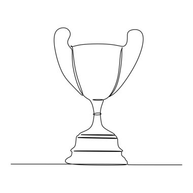 Beyaz arka planda izole edilmiş tek bir büyük kupa hattı..