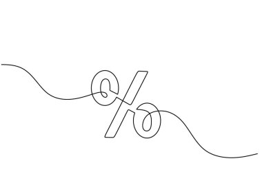 Beyaz arkaplanda% izole edilmiş tek bir işaret çizgisi.