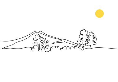 Dağ ve orman arasında kesintisiz bir çizgi var..