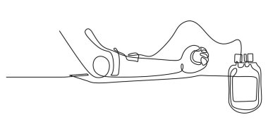 Devamlı kan bağışı. Tek bir ana hatlı nakil torbası..
