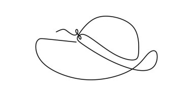 Durmadan kadın şapkası çiziyor.