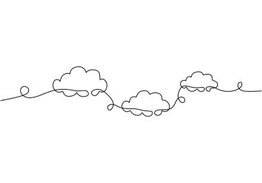 Sürekli bir çizgi çizer. Vektör illüstrasyonu izole edildi. Minimalist tasarım elle çizilmiş.