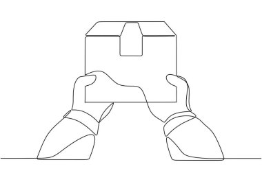İnsan eli, bağış kutusunu aralıksız bir çizgi halinde tutuyor.