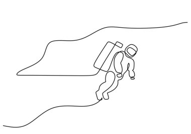 Astronot 'un uzay yürüyüşünü keşfederken sürekli çizdiği tek çizgi