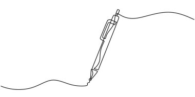 Sürekli bir kalem çizimi. Tek el çizilmiş minimalist vektör çizimi.