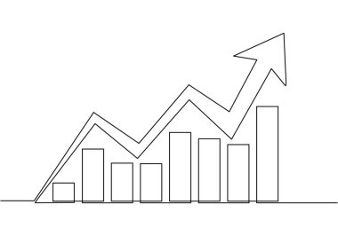 Aralıksız çizim tarzı çizim grafiği. Vektör illüstrasyon minimalisti.