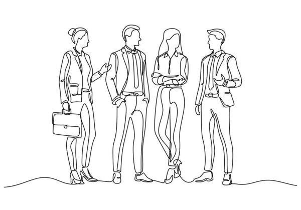 постоянная линия проведения деловой встречи. Векторная иллюстрация.