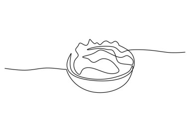 Beyaz arka planda izole edilmiş tek sıra salata. Sağlıklı vejetaryen gıda konsepti.