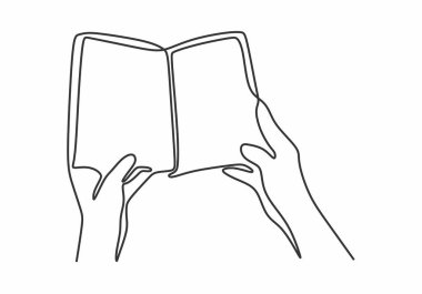 El ele tutuşmanın aralıksız çizdiği bir kitap. Okuma Konsepti Minimalist Sanatı