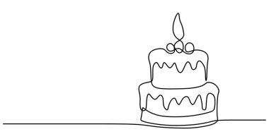 Çocuklar için bir sıra doğum günü balonu çizimi. Basit minimalist tatil dekorasyonu tasarımı.