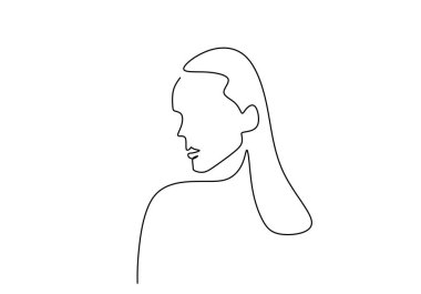 Beyaz üzerine minimalist çizimler yaparak modern entelektüelliği resmeden zarif ve soyut bir yüz çizimi.