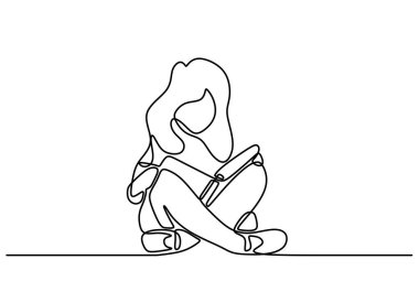 Bir kitaba takılmış genç bir kızın kesintisiz çizimleri. Merakı ve okuma aşkını basit bir sanat objektifinden yansıtır..