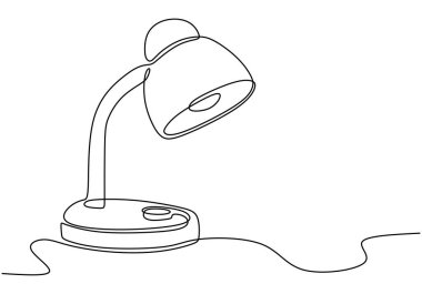 Lambayı tek bir çizgi halinde inceleyin. Aydınlanmayı ve bilgiyi sembolize ediyor. Eğitici temalar için elle çizilmiş illüstrasyon.