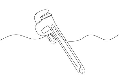 Bir ingiliz anahtarı anahtarının sürekli çizgi vektör gösterimi.