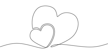 Tek bir satırda birbirini tamamlayan iki kalp, aşkı ve birlikteliği ifade eder..