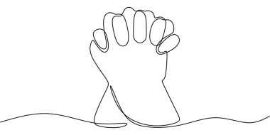 Bir ilişkide beraberliği, desteği ve aşkı simgeleyen tek bir çizgi halinde el ele tutuşmak..