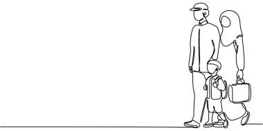 İslamcı bir ailenin minimalist bir çizimi. Aşkı, birlikteliği ve aile bağlarını yaratıcı ve basit bir tasvir ile temsil eder..