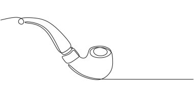 Klasik dedektif temaları, tütün kültürü ve retro cazibesini temsil eden klasik bir çizimle klasik sigara piposu..