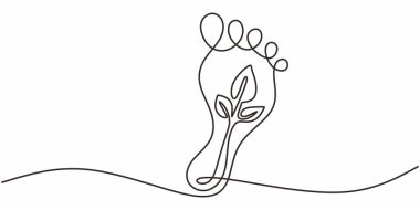 Ayakta Tek Hat Çizim Tesisi. Doğa Bağlantısı Yeraltı Dünyası. Eko Adım.